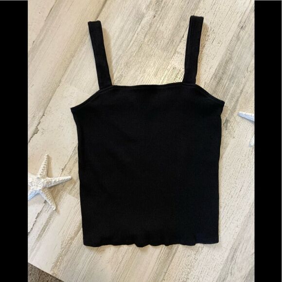 Express Black Crop Top Medium - Picture 3 of 6